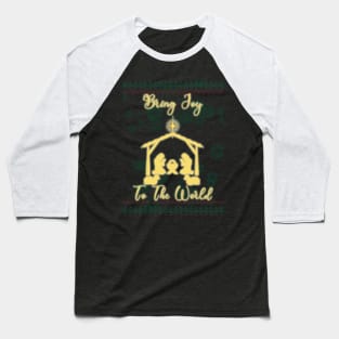 Bring Joy To The World - Ugly Christmas Sweater Style Baseball T-Shirt